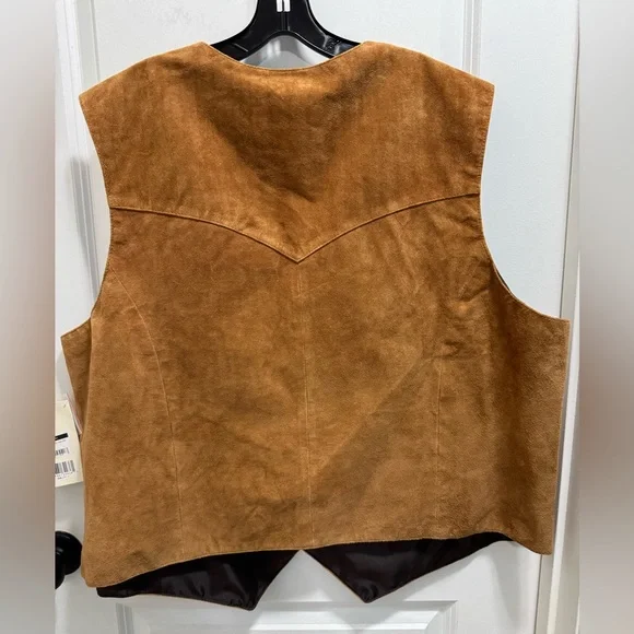 Scully Tan Men’s Suede Vest - Picture 2 of 3